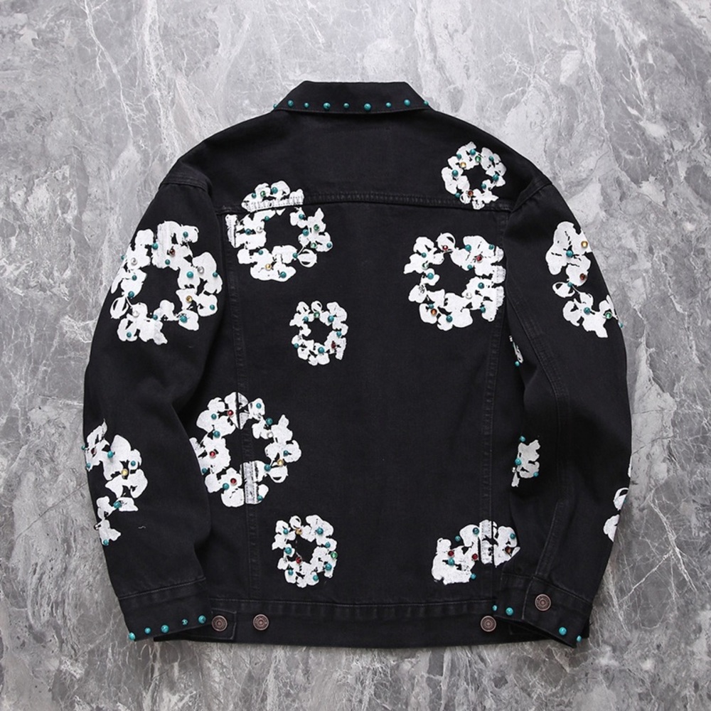 Denim Tears × Levi's Floral Black Denim Jacket - Picture 2 of 8